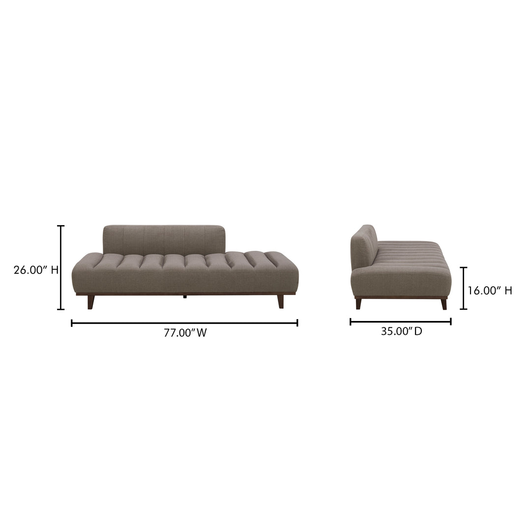 Rustic Modern Lounger - Channel Detailing Daybed