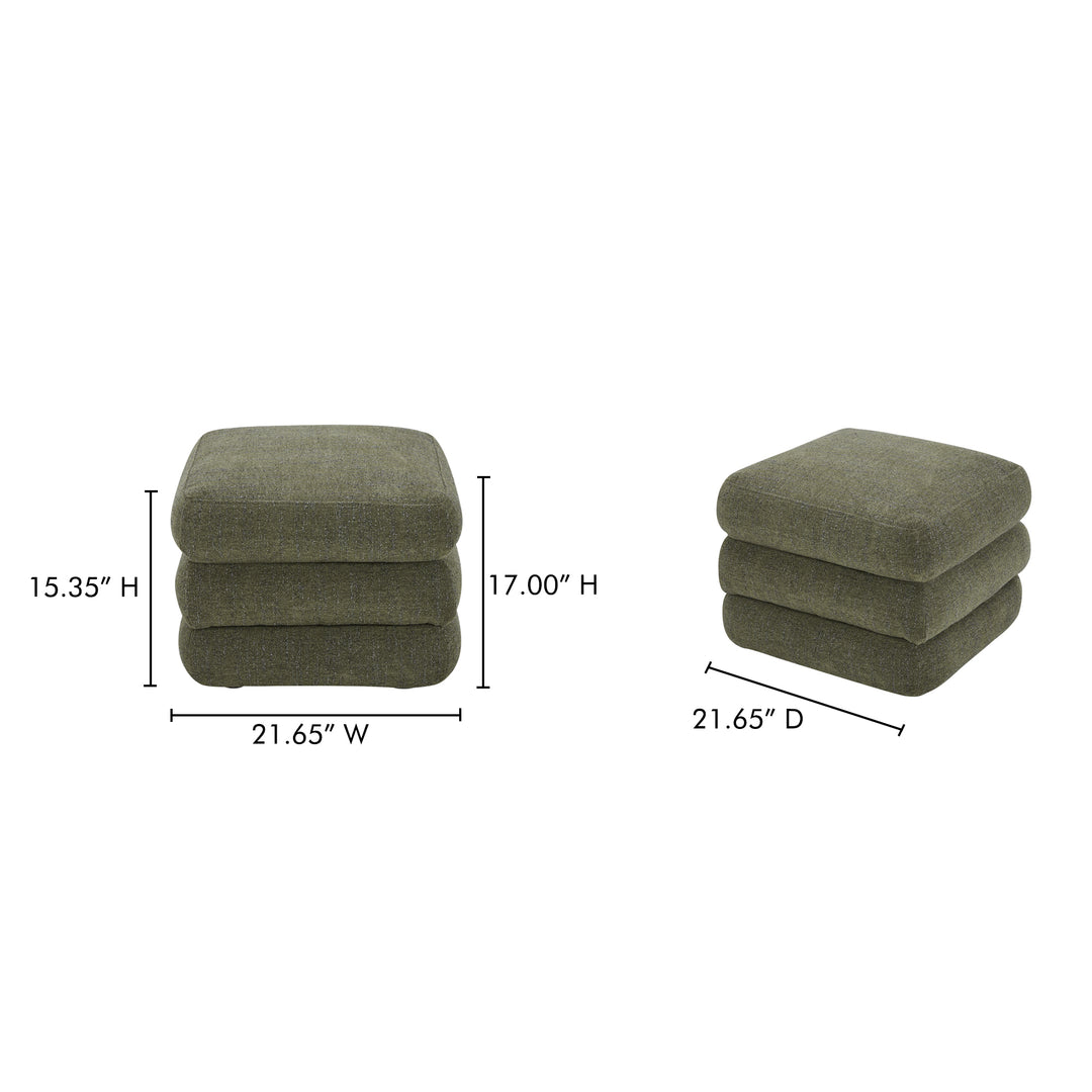 Retro-Chic Layered Stool - Textured Fabric