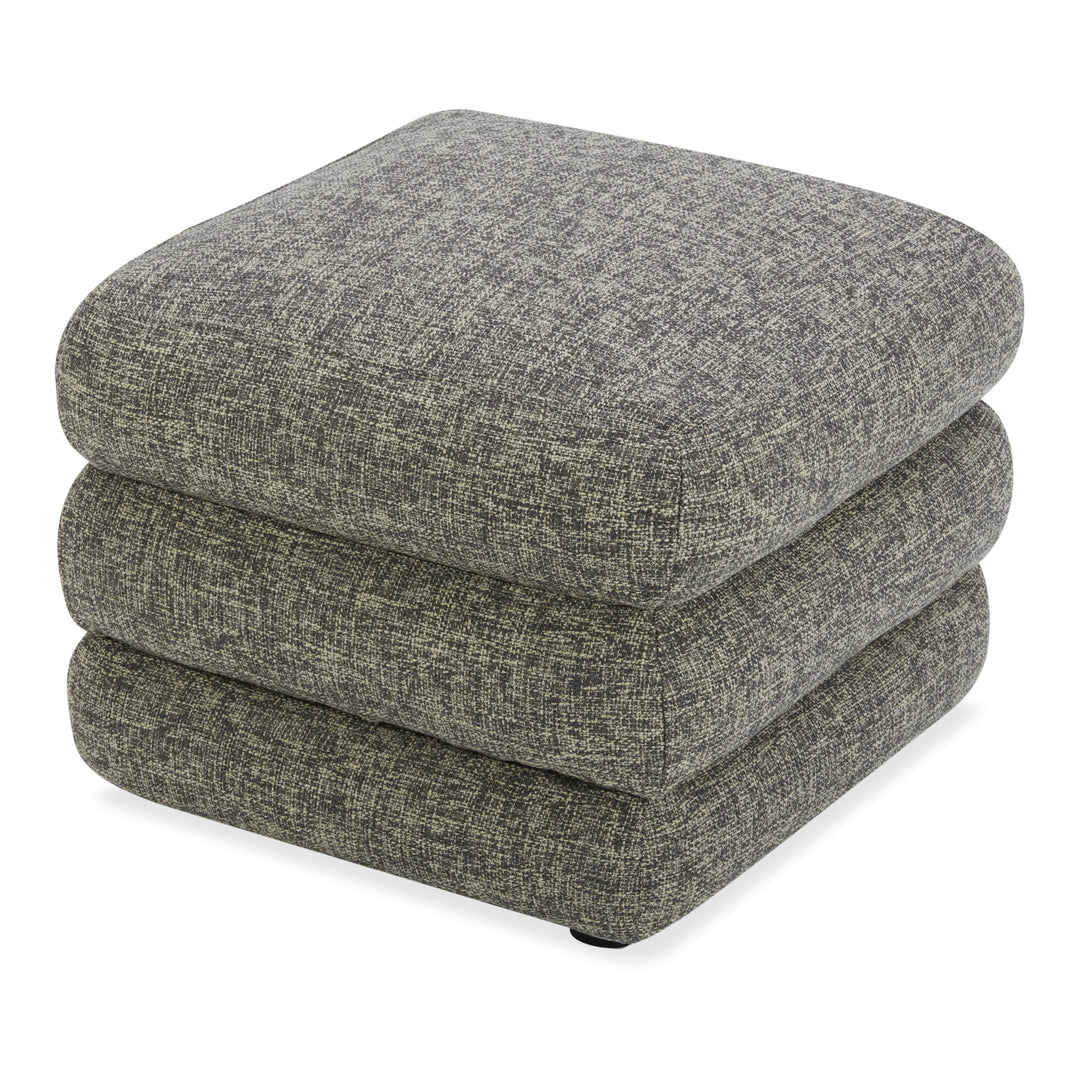 Retro-Chic Layered Stool - Textured Fabric