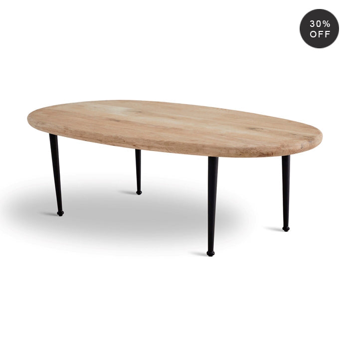 Streamlined Solid Oak & Metal X-Table