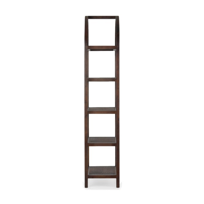 Timeless Acacia & Cane Bookshelf - Elegance Revisited