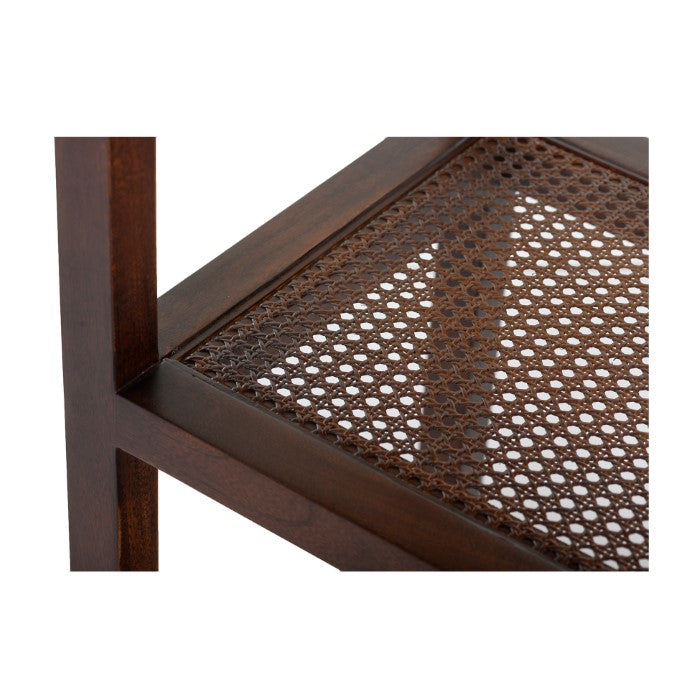 Timeless Acacia & Cane Bookshelf - Elegance Revisited