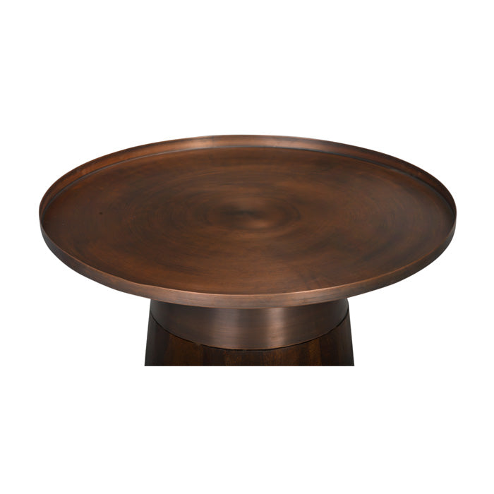 Timeless Charm Antique Copper Industrial Coffee Table