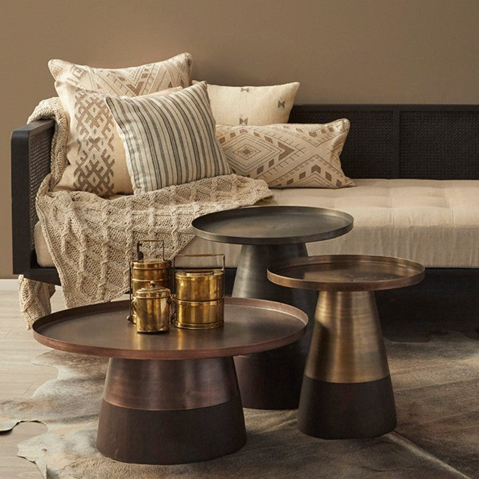 Timeless Charm Antique Copper Industrial Coffee Table