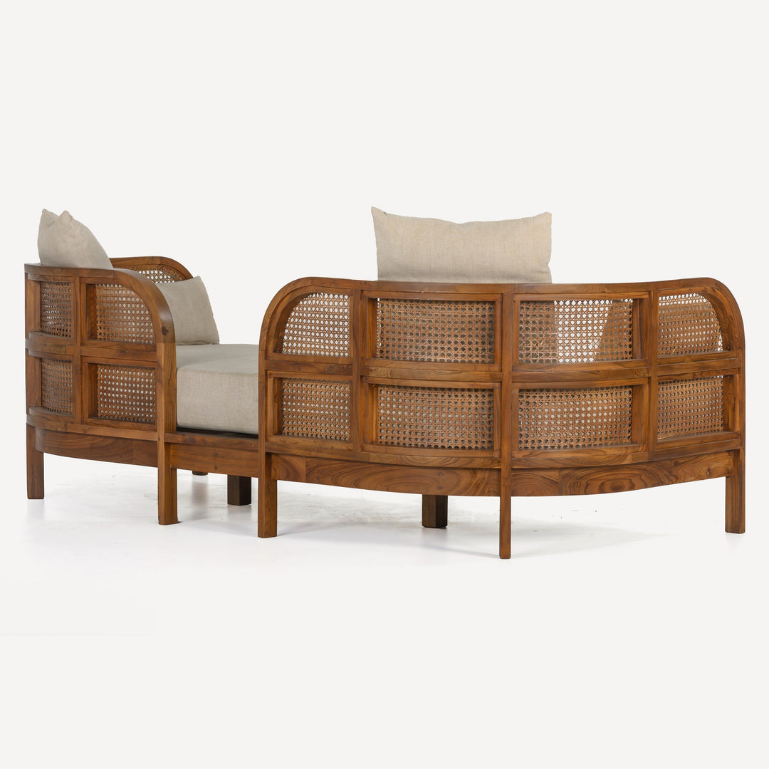 Eco-Oasis Teak & Rattan Recycled Daybed