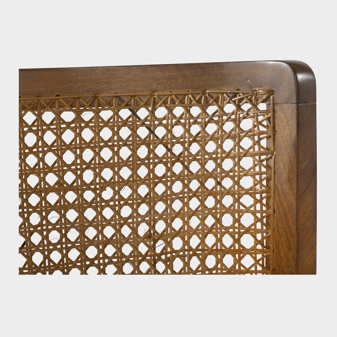 Contemporary Canvas Cane Lounge Chair