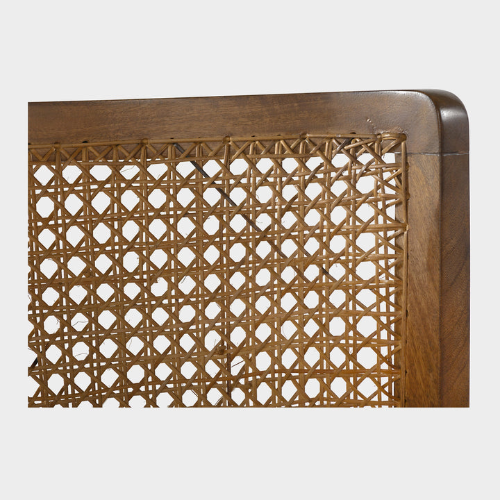 Contemporary Canvas Cane Lounge Chair