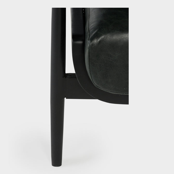 Modern Cane Lounge Chair - Ebony Finish