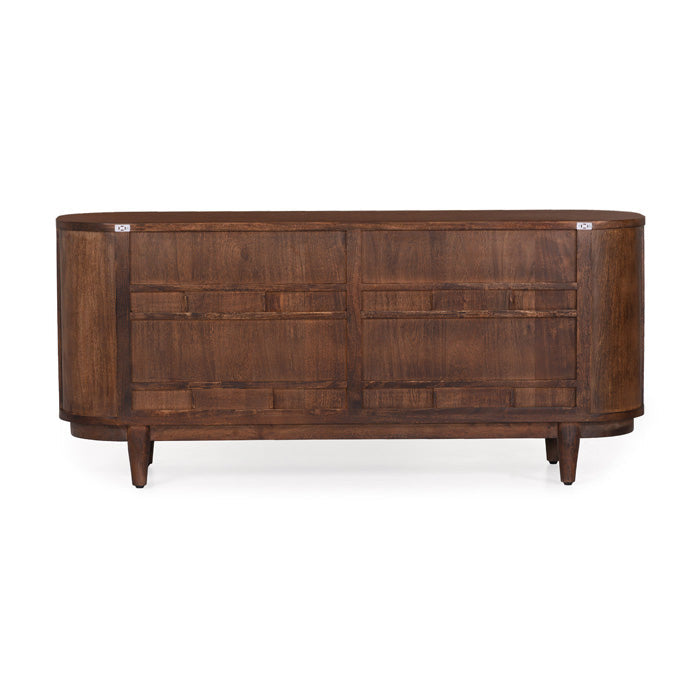 Porto Woven Cane Curved Storage Console