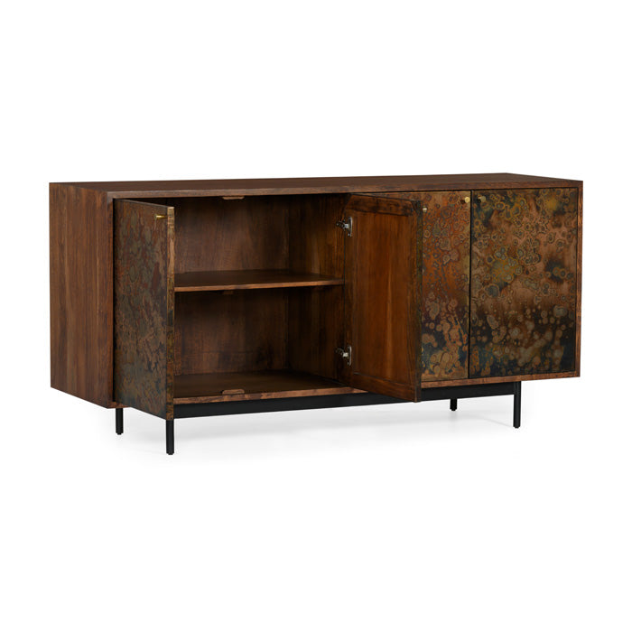 Reclaimed Chic Reactive Metal Sideboard