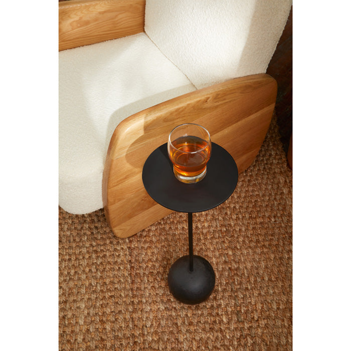 Sculpted Sandblast Steel Mini Bar Table