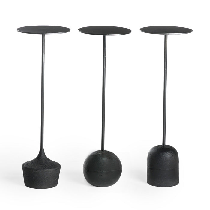 Sculptural Sandblasted Steel Mini Bar Table