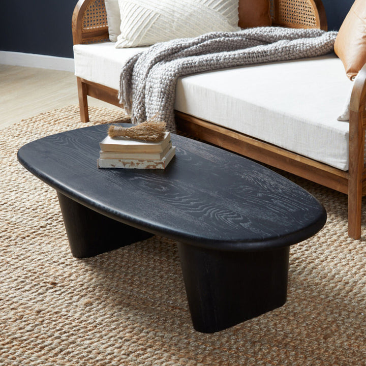 Nature's Embrace Wire-Brushed Solid Oak Coffee Table