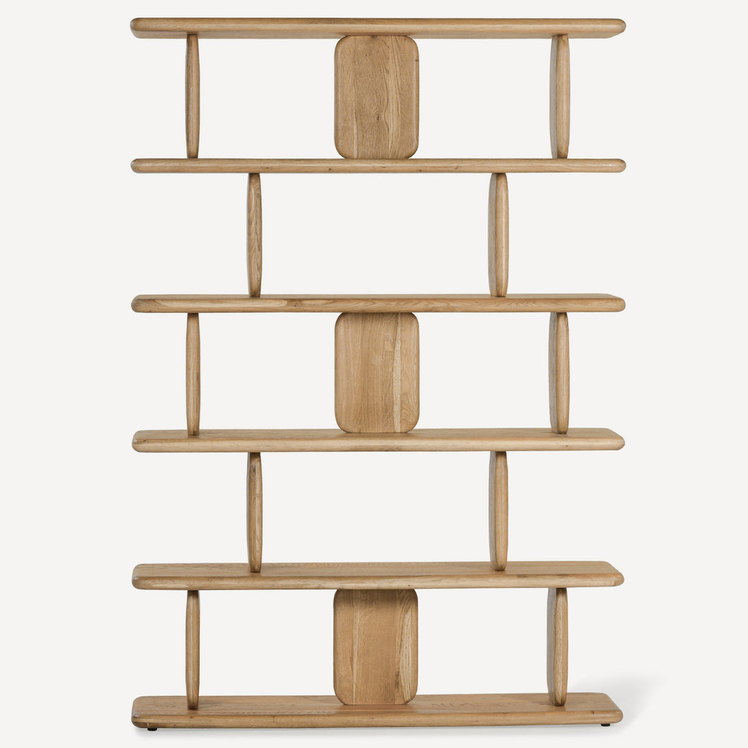 Nature's Embrace Solid White Oak Bookshelf - Eco-Chic