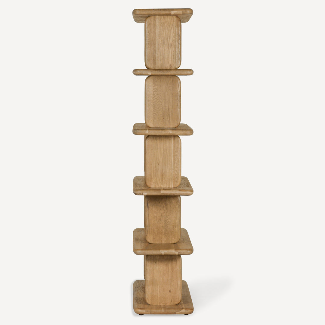 Nature's Embrace Solid White Oak Bookshelf - Eco-Chic