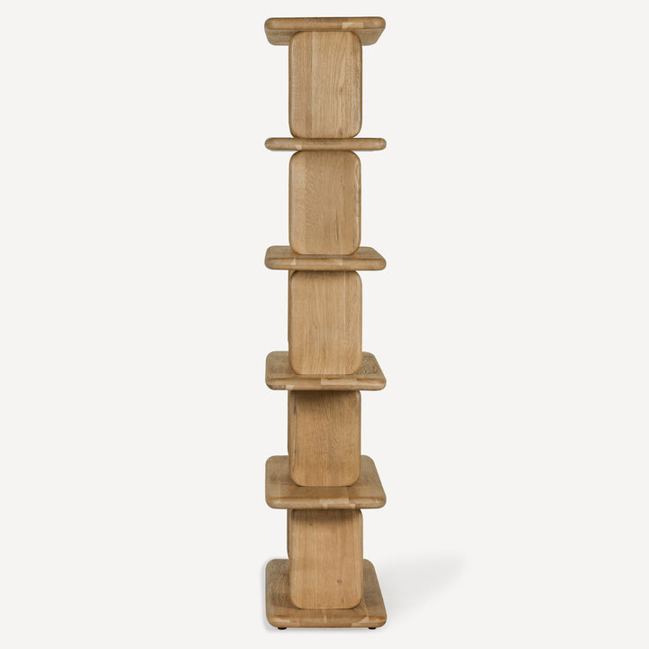 Nature's Embrace Solid White Oak Bookshelf - Eco-Chic