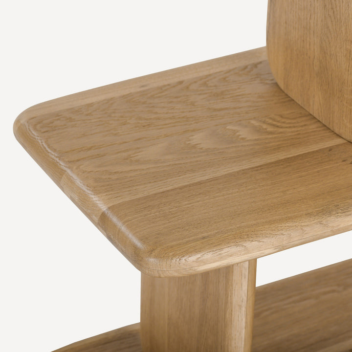 Nature's Embrace Solid White Oak Bookshelf - Eco-Chic