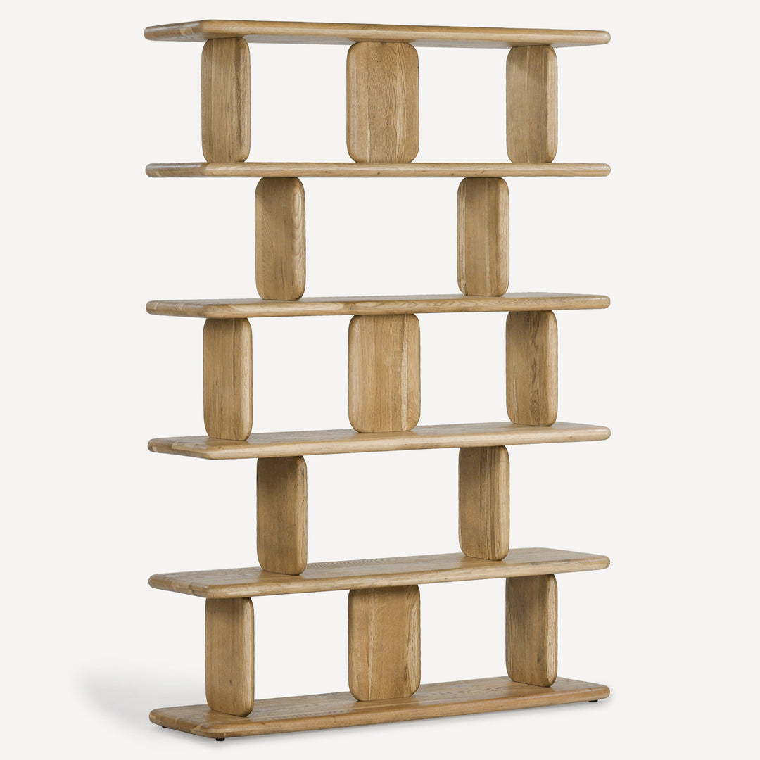 Nature's Embrace Solid White Oak Bookshelf - Eco-Chic