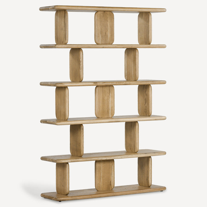 Nature's Embrace Solid White Oak Bookshelf - Eco-Chic