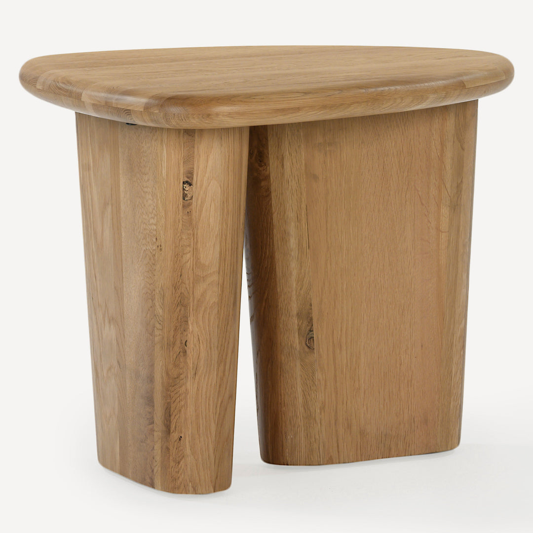 Eco-Chic Wire-Brushed Oak Accent Table