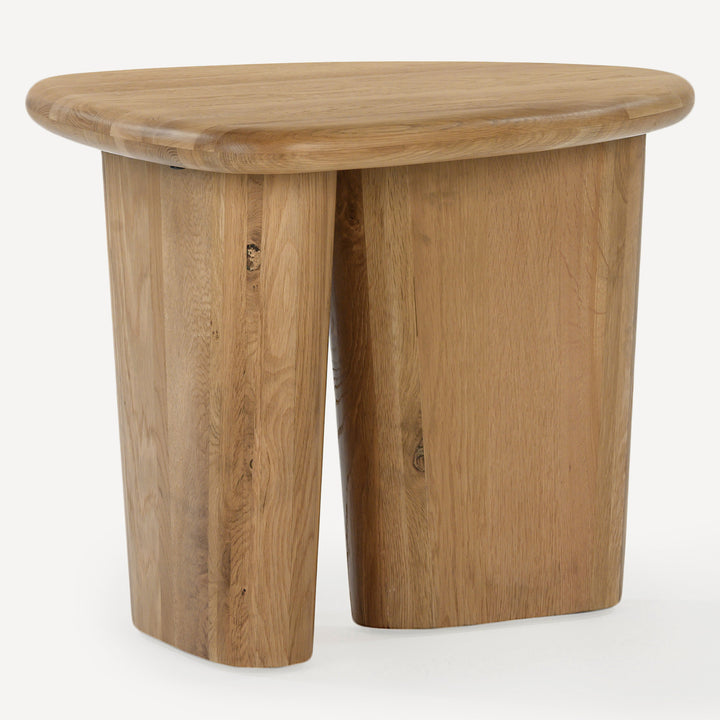 Eco-Chic Wire-Brushed Oak Accent Table