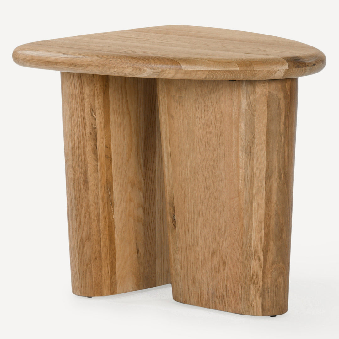 Eco-Chic Wire-Brushed Oak Accent Table