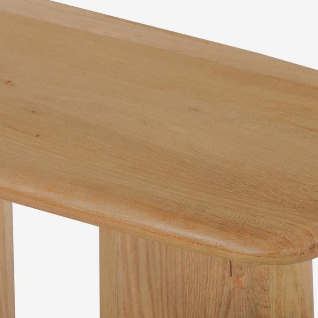 Eco-Chic Oak Sculpture Console Table