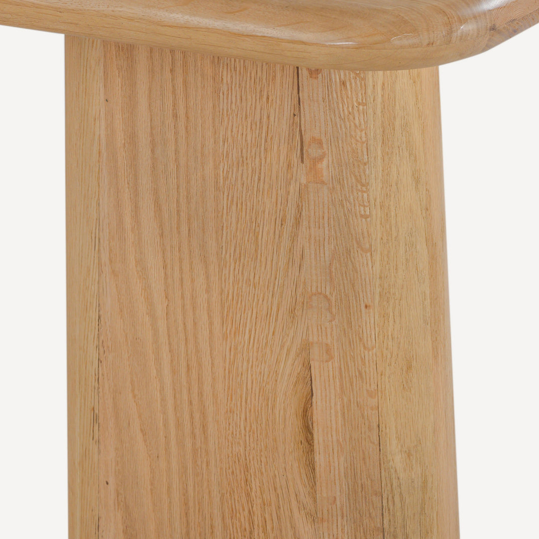 Eco-Chic Oak Sculpture Console Table