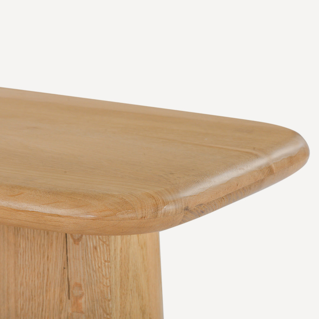 Eco-Chic Oak Sculpture Console Table