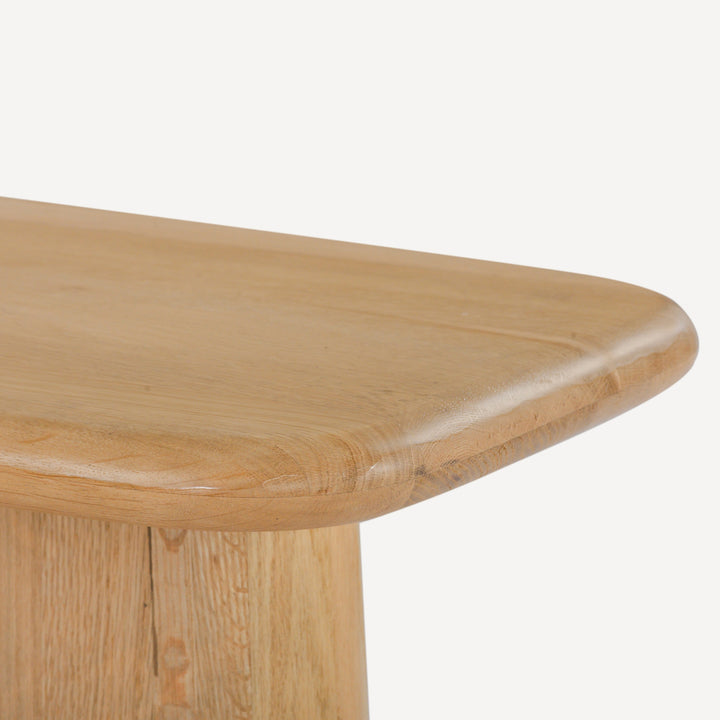 Eco-Chic Oak Sculpture Console Table