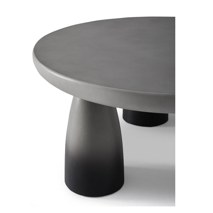 Modern Ombre Concrete Sculpture Outdoor Coffee Table