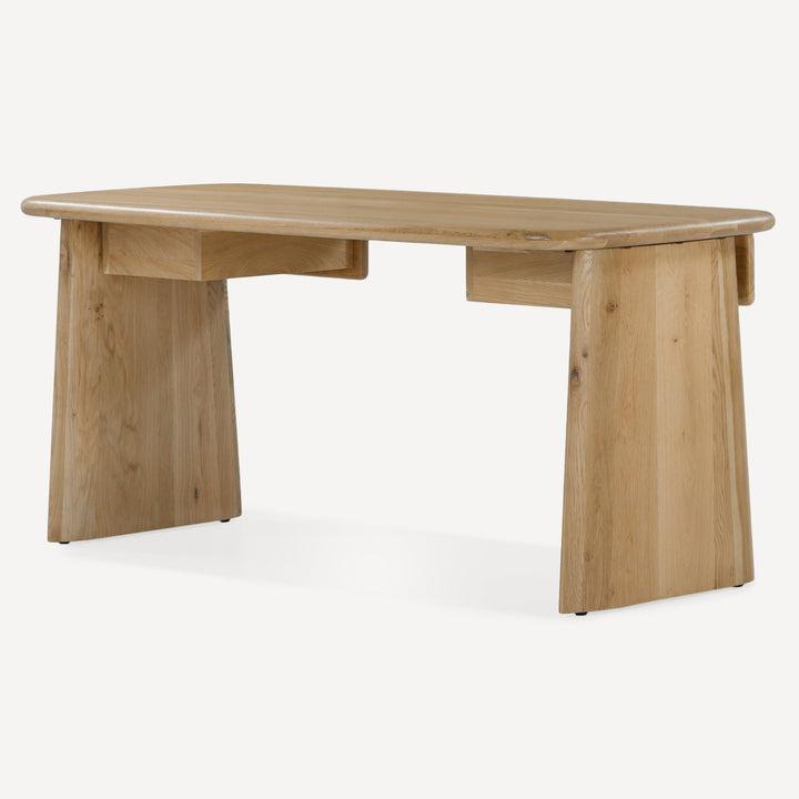 Nature's Pinnacle Oak Workstation - A Wire-Brushed Symphony