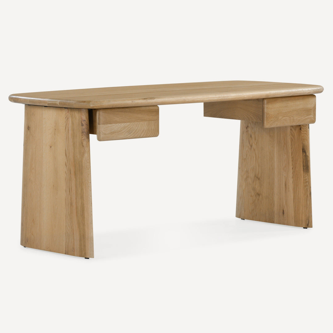 Nature's Pinnacle Oak Workstation - A Wire-Brushed Symphony