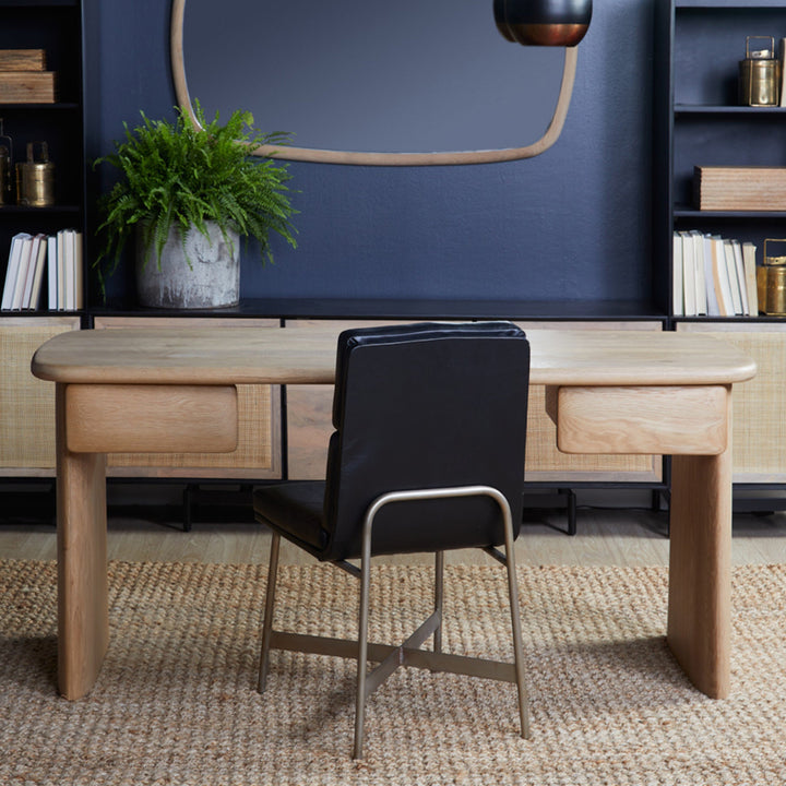 Nature's Pinnacle Oak Workstation - A Wire-Brushed Symphony