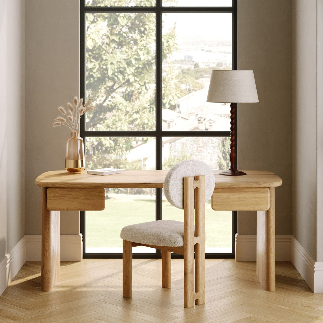 Nature's Pinnacle Oak Workstation - A Wire-Brushed Symphony