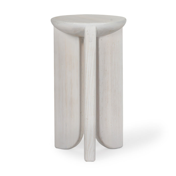 Streamlined Whitewash Oak Side Table