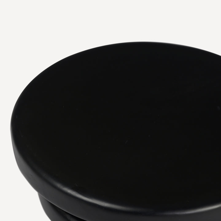 Circle Stack End Table - Ebony Hue