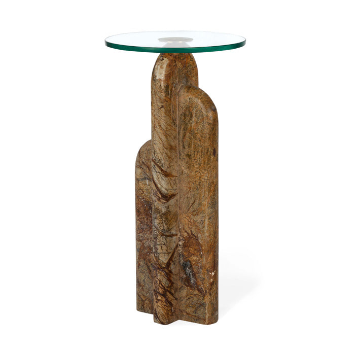 Stone Sculpture Beverage Station - Earthy Brown