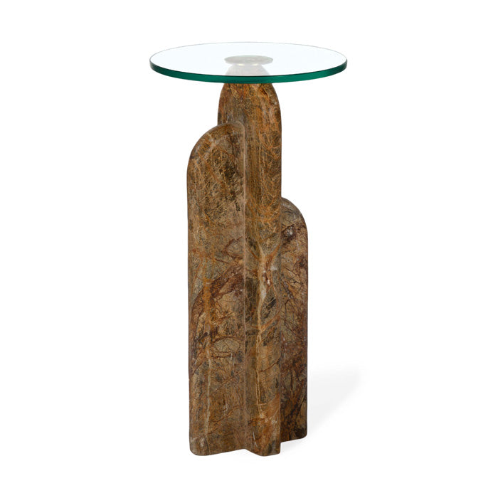 Stone Sculpture Beverage Station - Earthy Brown