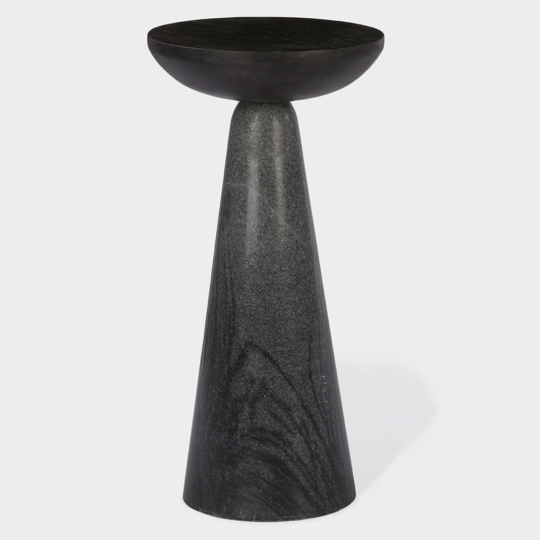 Duo Stone Artisan Cocktail Stand - Ebony