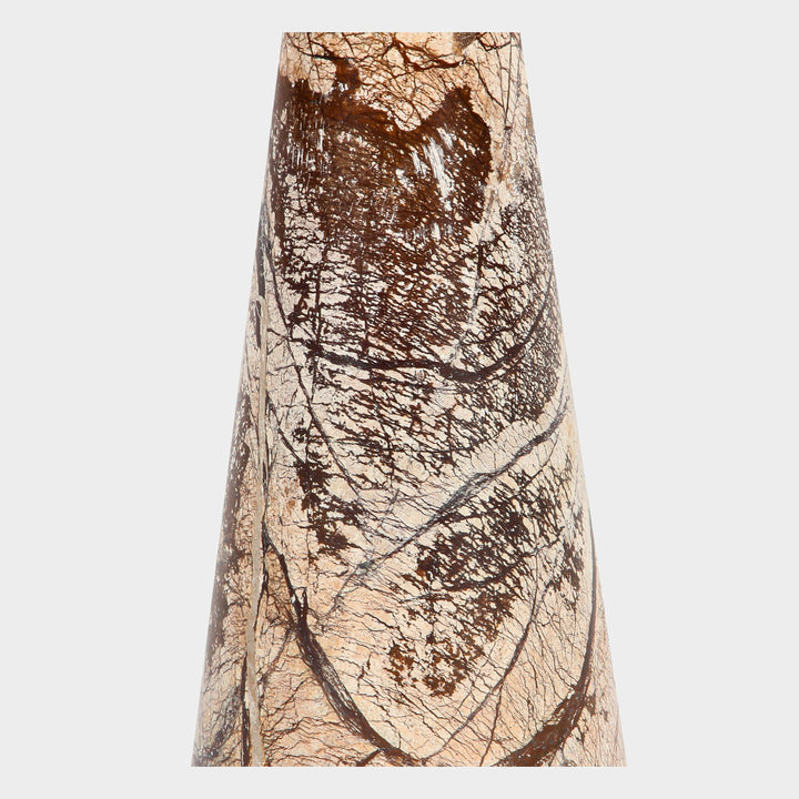 Marble & Wood Artisan Drink Stand - Unique Stone Base