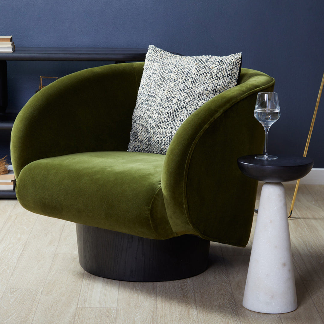 Duo Stone Artisan Accent Table - Ivory