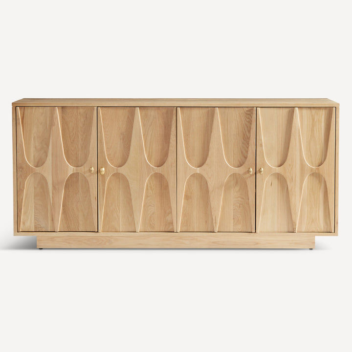 AquaVia Adjustable Oak Shelving Unit - Natural