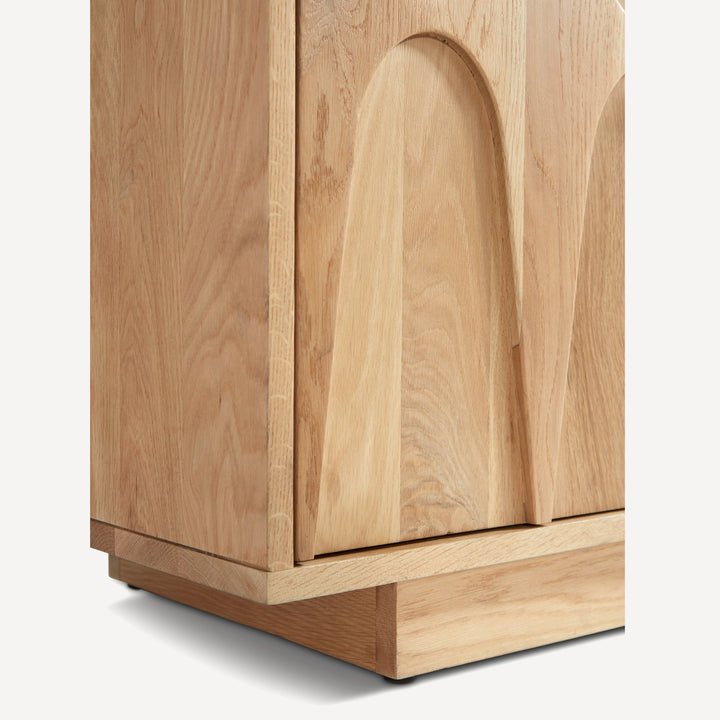 AquaVia Adjustable Oak Shelving Unit - Natural