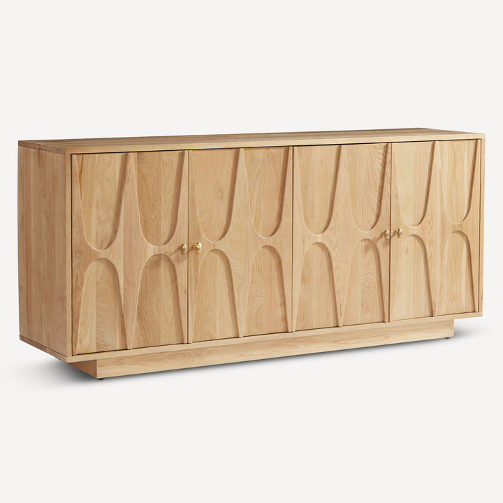 AquaVia Adjustable Oak Shelving Unit - Natural