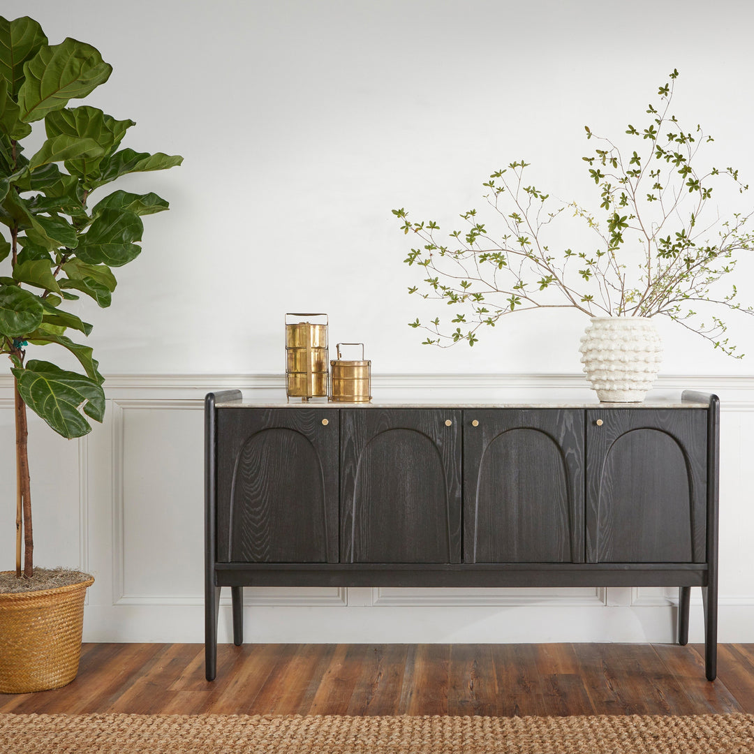 Arched Stone Symphony Sideboard - Charcoal