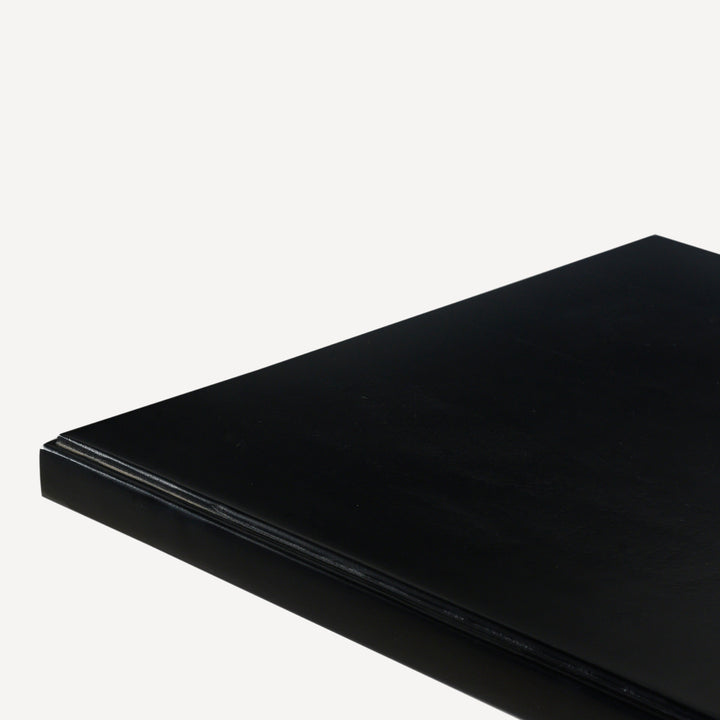 Chic Stepped Solid Wood Art Deco Console - Charcoal