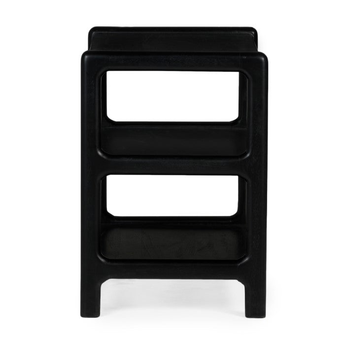 Modern Charcoal Plantation Hardwood Side Storage Unit