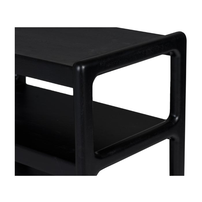 Modern Charcoal Plantation Hardwood Side Storage Unit