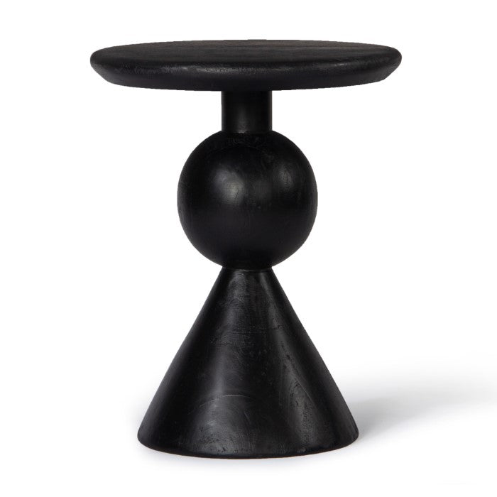 Geometric Vibe Solid Wood Cocktail Table - Charcoal